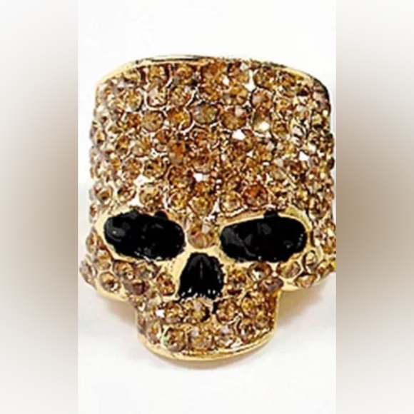 Sparkle gold skull ring - Picture 7 of 7